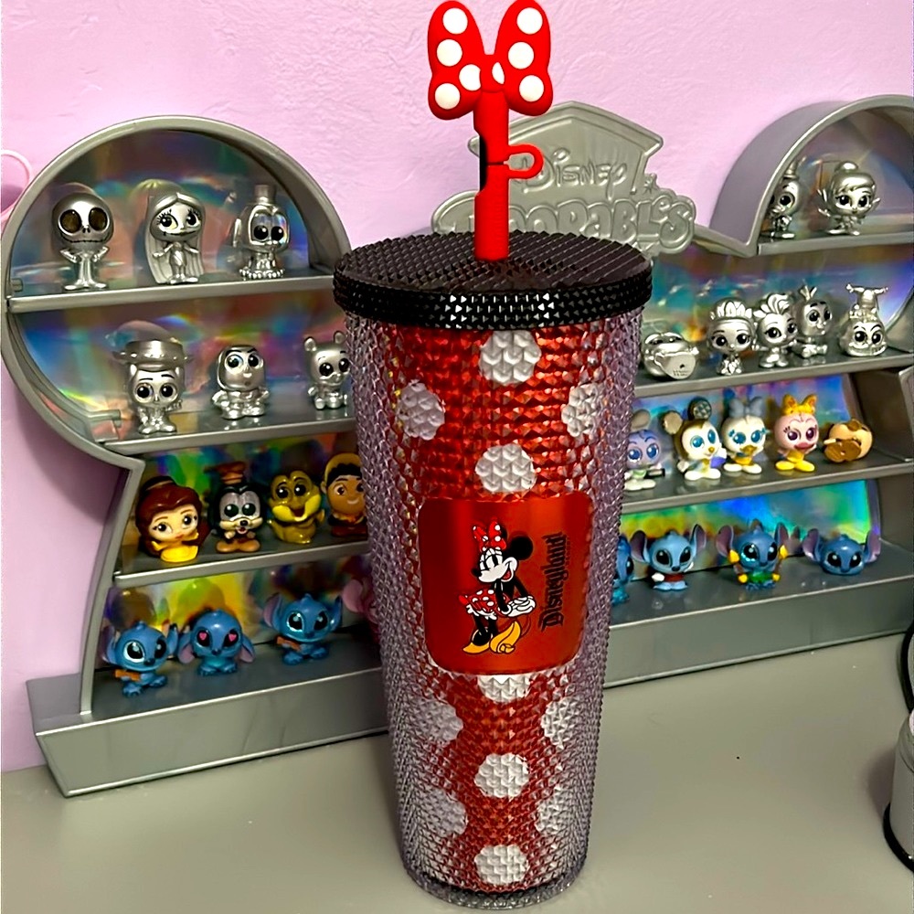 Starbucks Disney - polka Dot Minnie Mouse studded tumbler Disneyland